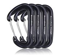 iBasingo Mosquetones Sin Bloqueo Clip Tipo D De Servicio Pesado 12KN Ganchos De Aluminio Clips Quickdraw Wiregate Gancho Para Hebilla De Mochila Camping Hamaca Senderismo Herramienta De Pesca BV1026