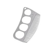 iBasingo Peine de titanio sin mango - 2 mm de grosor, peine de viaje antiestático para pelo y barba - Ideal para hombres y mujeres Ti9011C (color titanio)