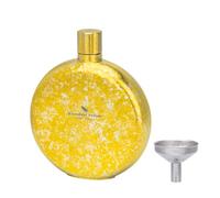 iBasingo Petaca de titanio de 180 ml, multicolor, portátil, redonda, botella de vino y whisky con embudo, a prueba de fugas, petaca para alcohol, ligera para viajes, senderismo, sin revestimiento