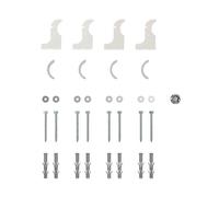 iBathUK Paquete de soporte de radiador, compatible con los modelos Princia, incluye válvula de purga, acabado de acero espejado, kit de montaje en pared para radiadores de diseño en acabado blanco