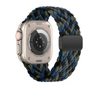 iBazal Compatible con Apple Watch Correa 41mm 40mm 38mm Band Nylon Trenzada Loop Sport Elástica Tejida Compatible para iwatch Serie 9/8/7/6/5/4/3/2/1/SE/SE2-38/40/41 Camuflaje Azul