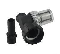 IBC - Acoplador de filtro de lluvia para tanque con malla 100 para filtro de acero inoxidable para aplicaciones de recogida de agua de lluvia y filtración de bajante