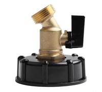 IBC - Adaptador de bolsa con conector de válvula de grifo de latón 3/4 para necesidades de riego al aire libre (A)