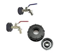 IBC Adaptador de grifo de tanque de agua 1000L S60x6 rosca a 1 2 pulgadas 3 4 pulgadas 1 pulgada conector válvula de repuesto para tanques IBC fácil instalación 1 pieza