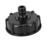 IBC - Adaptador de plástico para tanque con entrada de rosca gruesa de 60 mm, apto para recipientes de agua de 1000 litros de capacidad, rosca estándar de 5 cm (3/4)