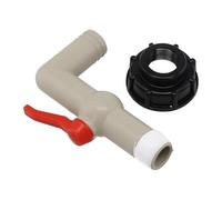 IBC - Adaptador de tanque con grifo de salida de válvula de bola S60x6 de 1 pulgada, a prueba de óxido y resistente a la congelación para recolección de agua de lluvia, riego de jardín y exteriores W