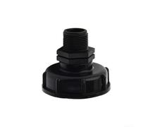 IBC Adaptador de tanque de 60 mm de rosca gruesa adaptador de manguera de plástico compatible con accesorios estándar de 2 y 3/4 pulgadas (25 mm)