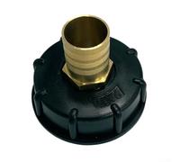 IBC - Adaptador de tanque de agua - Rosca de contrafuerte de 60 mm a conector de manguera de latón de 1/5.1 cm / 3/10.2 cm para tanques de 1000L, 18L - 30L, cuerpo (25)