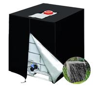 IBC Cubierta para Depósito Agua 1000 litros, IBC Funda Deposito Protección con Cremallera, Funda Contenedor 1000l, Anti UV Funda Cubierta Protectora para Depósito de Agua Lluvia IBC 120x100x116 cm