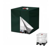 IBC - Cubierta para tanque de agua de 1000 L, impermeable, tela Oxford 420D, resistente al viento, anti-UV, cubiertas IBC para exteriores con correas de cierre de clic, cubiertas de contenedores de