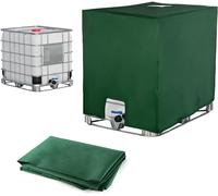 IBC Funda para Depósitos de Agua 1000 litros, Anti-Polvo Anti-UV, Cubierta Protectora,Deposito Agua Lluvia, Cubierta para Tanque IBC 1000 L (120 x 100 x 116 cm, Verde)