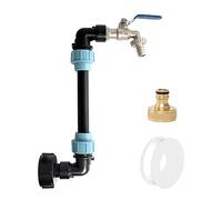 IBC - Grifo de salida IBC Accesorios Conector de enchufe de cuello de cisne adaptador de cuello de cisne de 3/4 pulgadas para cuello de cisne de 1000L de latón, punto externo de riego de jardín