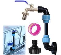 IBC Tank Swan Hall, IBC Cuello de cisne S60 x 3/4 pulgadas, grifo de salida de barril de lluvia IBC, grifo IBC Contenedor 3/4 pulgadas, adaptador IBC, accesorio de tanque IBC, grifo IBC