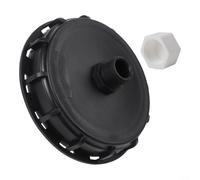 IBC - Tapa adaptadora de tanque con tapa ventilada DN150/163 mm y rosca macho de 1 pulgada, conector de tapa de salida de plástico para una conexión segura a prueba de fugas a tanques de