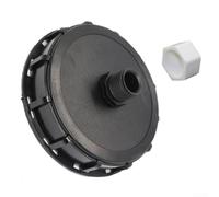 IBC - Tapa adaptadora de tanque con tapa ventilada DN150/163 mm y rosca macho de 1 pulgada, conector de tapa de salida de plástico para una conexión segura a prueba de fugas a tanques de