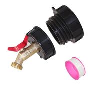 IBC Tote Adapter - S60x6 Brass Water Tank Fitting, 1000L, Leakproof, C: 62
