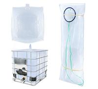 IBC Tote Cove, Bolsas de Almacenamiento de Agua IBC de 275 galones, Accesorio Protector de Barril de Lluvia de 1000 litros (con Salida de Agua Inferior)