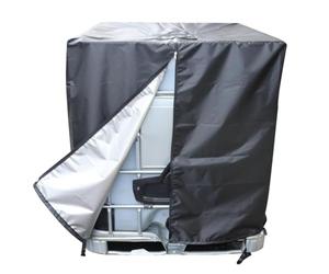 IBC Tote Cover - Protector De Tanque De 1000 L, Protector Impermeable Para Almacenamiento De Agua De Lluvia | Dispositivo De Patio Exterior Con Barrera Contra La Luz Solar Con Cremallera, Unidad De Ca