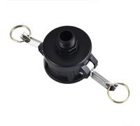 IBC Tote Fittings Adaptador Camlock de 2 pulgadas a rosca macho de 3/4 pulgadas, conector de polipropileno para tanque de 275 330 galones con sello de sílice y palancas de aluminio, negro (rosca