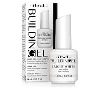 IBD Building Gel Blanco Brillante, 1 envase (14 ml) - MADE IN USA - LED/UV building gel 2 en 1 para extensión de uñas