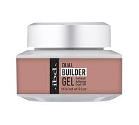 IBD Gel de doble constructor, 14 g, color nude cálido, fabricado en Estados Unidos, gel suave y gel adhesivo para extensión permanente de uñas, suavemente extraíble, curado UV/LED