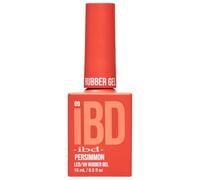 IBD Rubber Gel - Caqui - 15 ml - Fabricado en Estados Unidos - Esmalte de uñas premium para manicura duradera y uñas lisas - Laca LED/UV