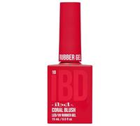 IBD Rubber Gel - Coral Blush - 15 ml - Fabricado en Estados Unidos - Esmalte de uñas premium para manicura natural duradera y uñas lisas - Laca LED/UV