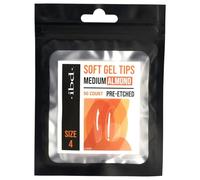 IBD Soft Gel Tip - Almond Med - 50 unidades - Tamaño 4 - Fabricado en Estados Unidos - Extensiones de uñas solubles en acetona premium con 4 semanas de duración - Puntas de uñas transparentes - Punta