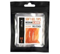IBD Soft Gel Tip - Almond Med - 50 unidades - Tamaño 5 - Fabricado en Estados Unidos - Extensiones de uñas solubles en acetona premium con 4 semanas de duración - Puntas de uñas transparentes - Punta