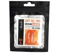 IBD Soft Gel Tip - Almond Med - 50 unidades - Tamaño 6 - Fabricado en Estados Unidos - Extensiones de uñas solubles en acetona premium con 4 semanas de duración - Puntas de uñas transparentes - Punta