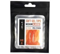 IBD Soft Gel Tip - Almond Med - 50 unidades - Tamaño 8 - Fabricado en Estados Unidos - Extensiones de uñas solubles en acetona premium con 4 semanas de duración - Puntas de uñas transparentes - Punta