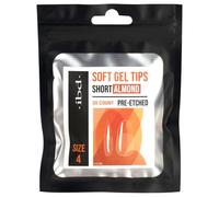IBD Soft Gel Tip - Almond Short - 50 unidades - Tamaño 4 - Fabricado en Estados Unidos - Extensiones de uñas solubles en acetona premium con 4 semanas de duración - Puntas de uñas transparentes -