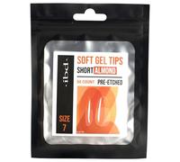 IBD Soft Gel Tip - Almond Short - 50 unidades - Tamaño 7 - Fabricado en Estados Unidos - Extensiones de uñas solubles en acetona premium con 4 semanas de duración - Puntas de uñas transparentes -