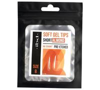 IBD Soft Gel Tip - Almond Short - 50 unidades - Tamaño 8 - Fabricado en Estados Unidos - Extensiones de uñas solubles en acetona premium con 4 semanas de duración - Puntas de uñas transparentes -