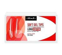 IBD Soft Gel Tips Long Coffin - 504 unidades - 12 tamaños - Fabricado en Estados Unidos - Puntas de uñas transparentes - Punta de gel suave para extensión de uñas - Forma larga de ataúd