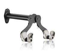 Ibera IB-ST4 - Colgador percha de pared horizontal, individual, para bicicleta, ángulo de 45° ajustable, color negro