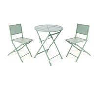 Ibergarden Conjunto de Mesa con 2 Sillas Verde