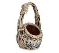 Ibergarden Figura Decorativa para Jardín Acabado Envejecido Cesta Poliresina (25,5 x 44 x 27,5 cm)