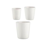 Ibergarden Set de Macetas Ø 14 cm Ø 22 cm Ø 17 cm Cónica 3 Piezas Blanco