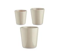 Ibergarden Set de Macetas Ø 14 cm Ø 22 cm Ø 17 cm Cónica 3 Piezas Gris