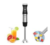 Ibergrif Batidora de Mano 1000W de Acero Inoxidable para Uso Diario con Control de Velocidad Progresivo y Botón Turbo para Sopas Purés Smoothies y Salsas