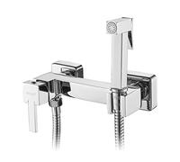 Ibergrif - Monomando para Bidé WC, Grifo de Ducha Cuadrado para Agua Fría y Caliente, Cromo