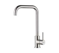 Ibergrif M22105A Grifo de Cocina con Caño Alto, Grifo para Fregadero Giratorio 360 °, Cold Start, Ahorro de Energía, Cepillado
