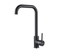 Ibergrif M22105B Grifo de Cocina con Caño Alto, Grifo para Fregadero Giratorio 360 °, Cold Start, Ahorro de Energía, Negro