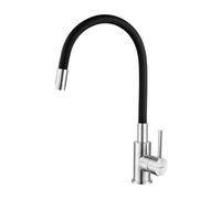 Ibergrif M22119-2 Ferroso Grifo Cocina Flexible, Grifos Cocina Fregadero Universal ConservacióN del Agua, Grifo de Cocina RotacióN de 360, Grifo Cocina Abatible Acero Inoxidable Cepillado