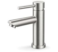 Ibergrif M11103 Grifo de Lavabo Acero Inoxidable Cepillado, 73 mm