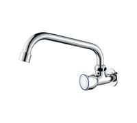Ibergrif, M18654 Ballet, Cocina, Grifo Giratorio de Pared, Cromo, Plata