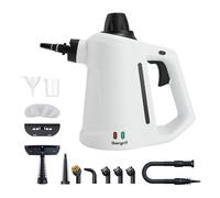 Ibergrif Limpiador de vapor portátil 1050W con 12 accesorios