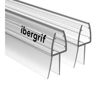 Ibergrif M102-100, 2 Goma para Mampara de Ducha 100CM, Adecuado para Puertas de 5 a 8 MM de Espesor