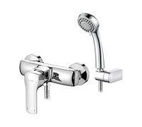 Ibergrif M12025-Nimes, Conjunto de Grifo para Ducha, Mezclador de Ducha Monomando para Instalación en Pared, Cromo
